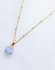 Blue Agate Necklace for Calm & Clarity (XS)