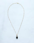 Black Tourmaline Point Necklace for Protection
