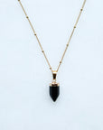 Black Tourmaline Point Necklace for Protection