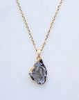 Agate Geode Necklace for Balance & Focus
