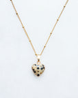 Dalmatian Jasper Heart Necklace for Personal Development