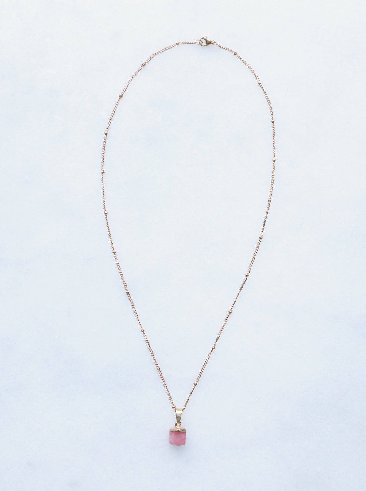 Pink Chalcedony Necklace for Love & Healing