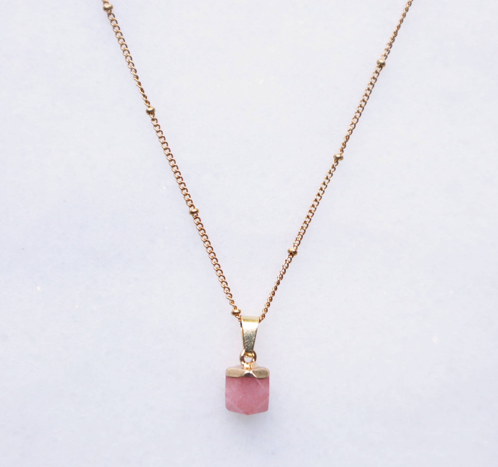 Pink Chalcedony Necklace for Love & Healing