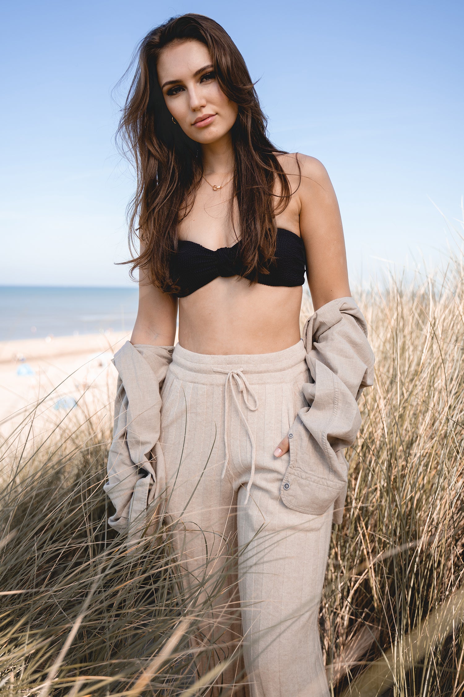 Woman's Cashmere Meditation Pants Creme