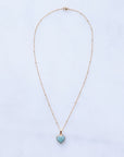 Amazonite Heart Necklace for Happiness & Confidence