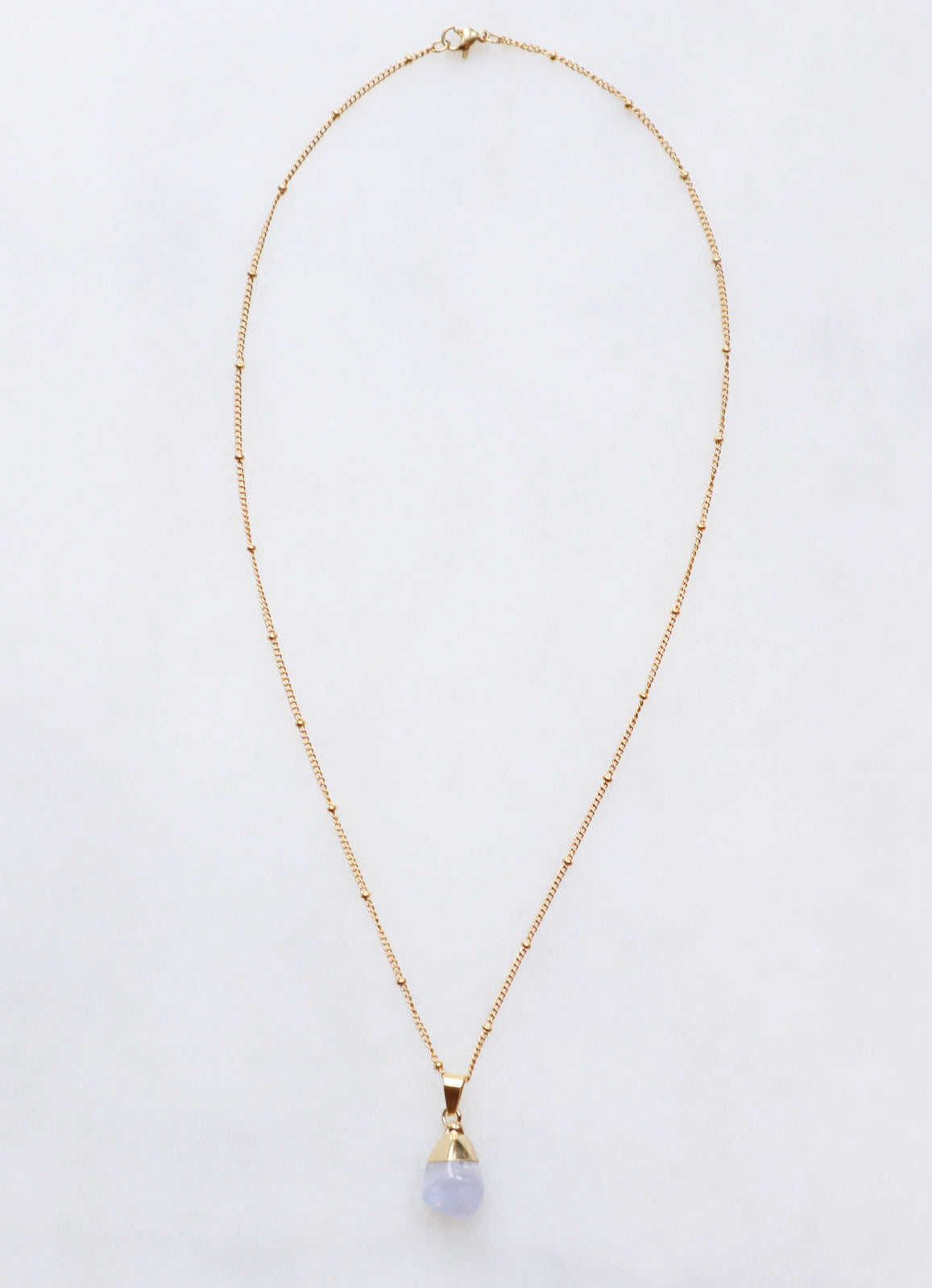 Blue Agate Necklace for Calmness & Clarity