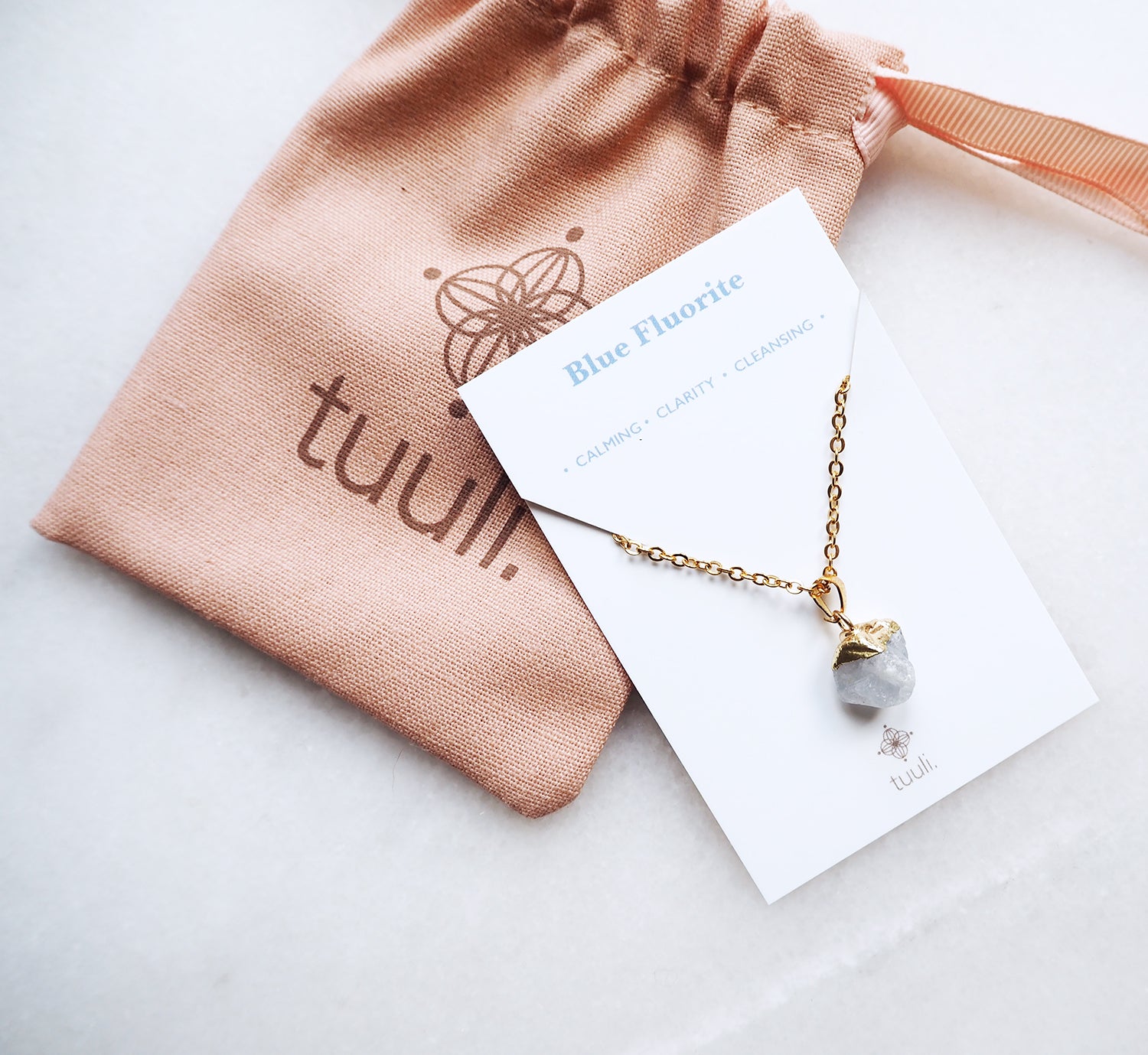 Blue Fluorite Necklace for Focus & Positivity