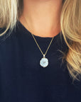 White Druzy Agate Necklace for Clarity & Positivity