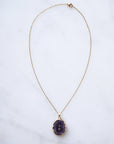 Purple Druzy Agate Necklace for Calm & Creativity