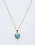 Green Aventurine Heart Necklace for Luck & Growth