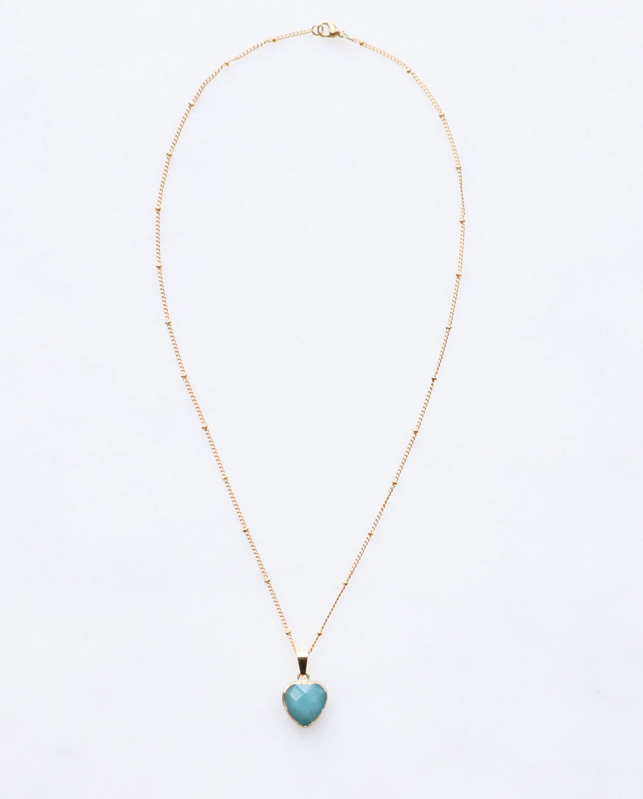 Green Aventurine Heart Necklace for Luck & Growth