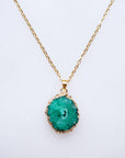 Green Druzy Agate Necklace for Renewal & Balance