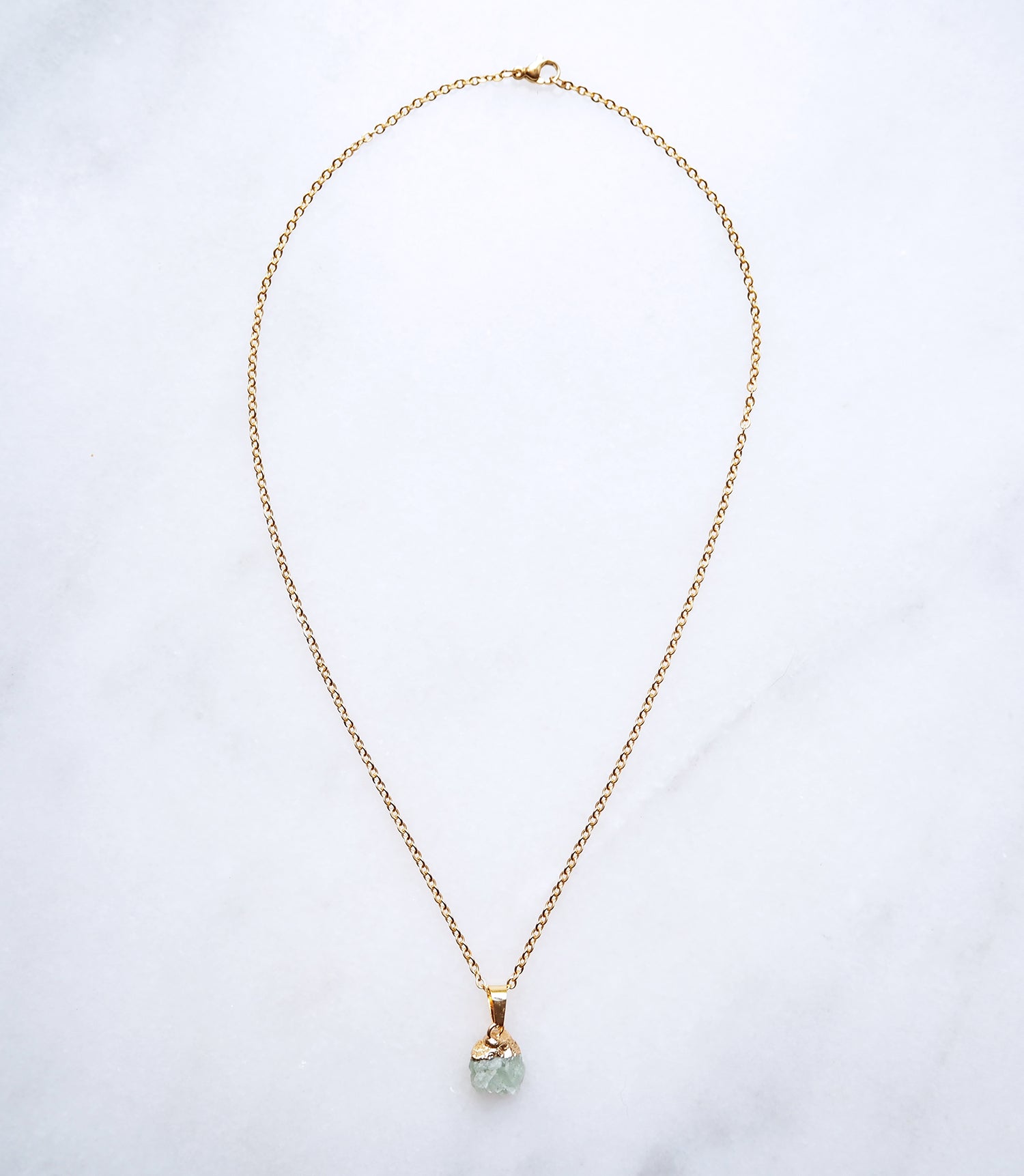 Green Fluorite Necklace for Focus & Balance (S)