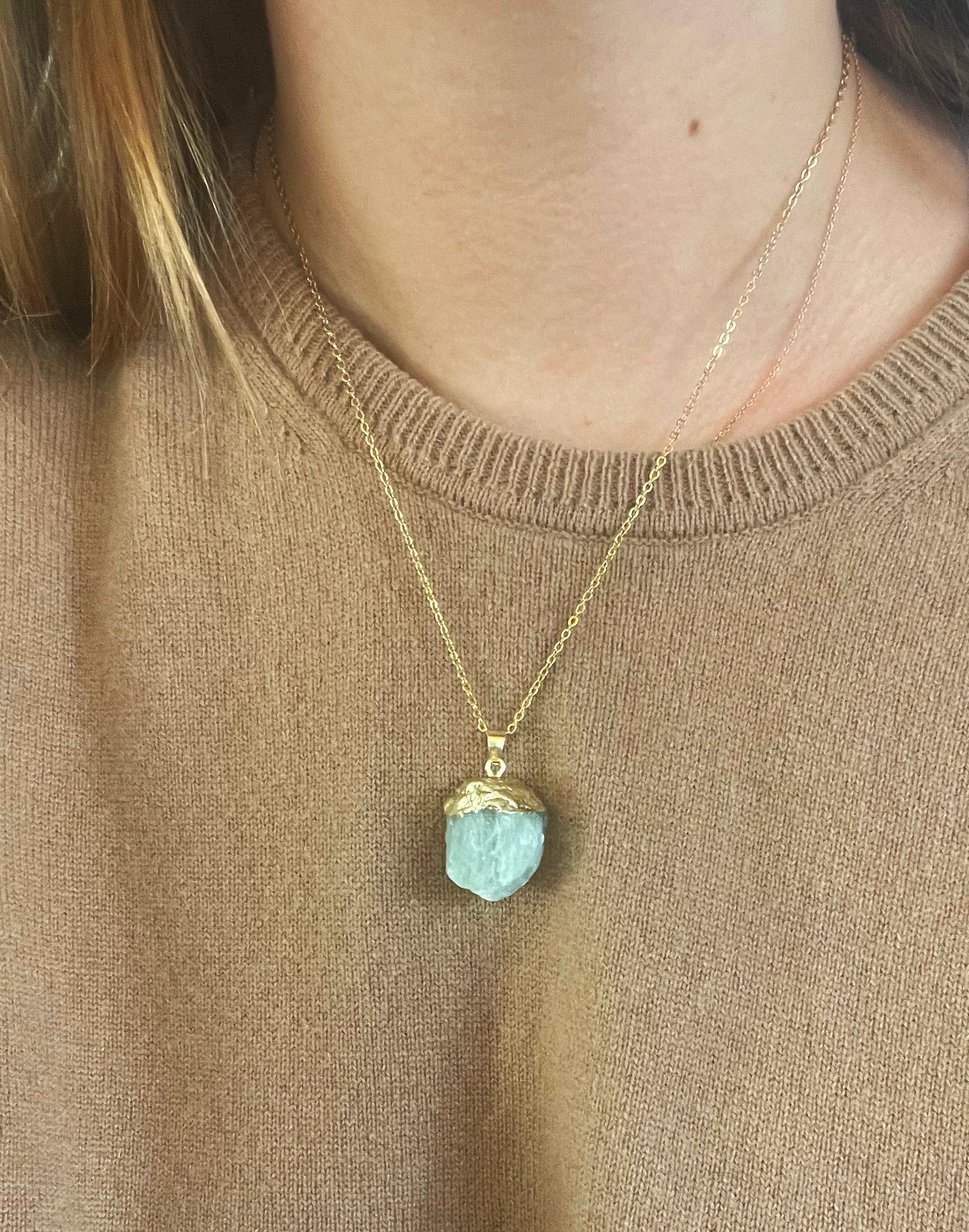 Green Fluorite Necklace for Focus & Growth