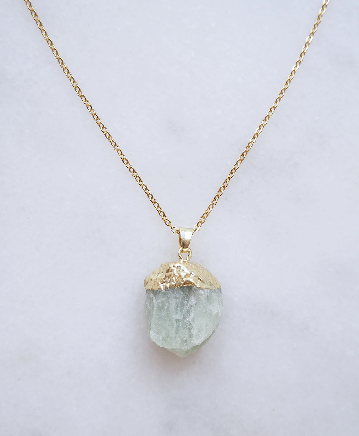 Green Fluorite Necklace for Focus & Growth