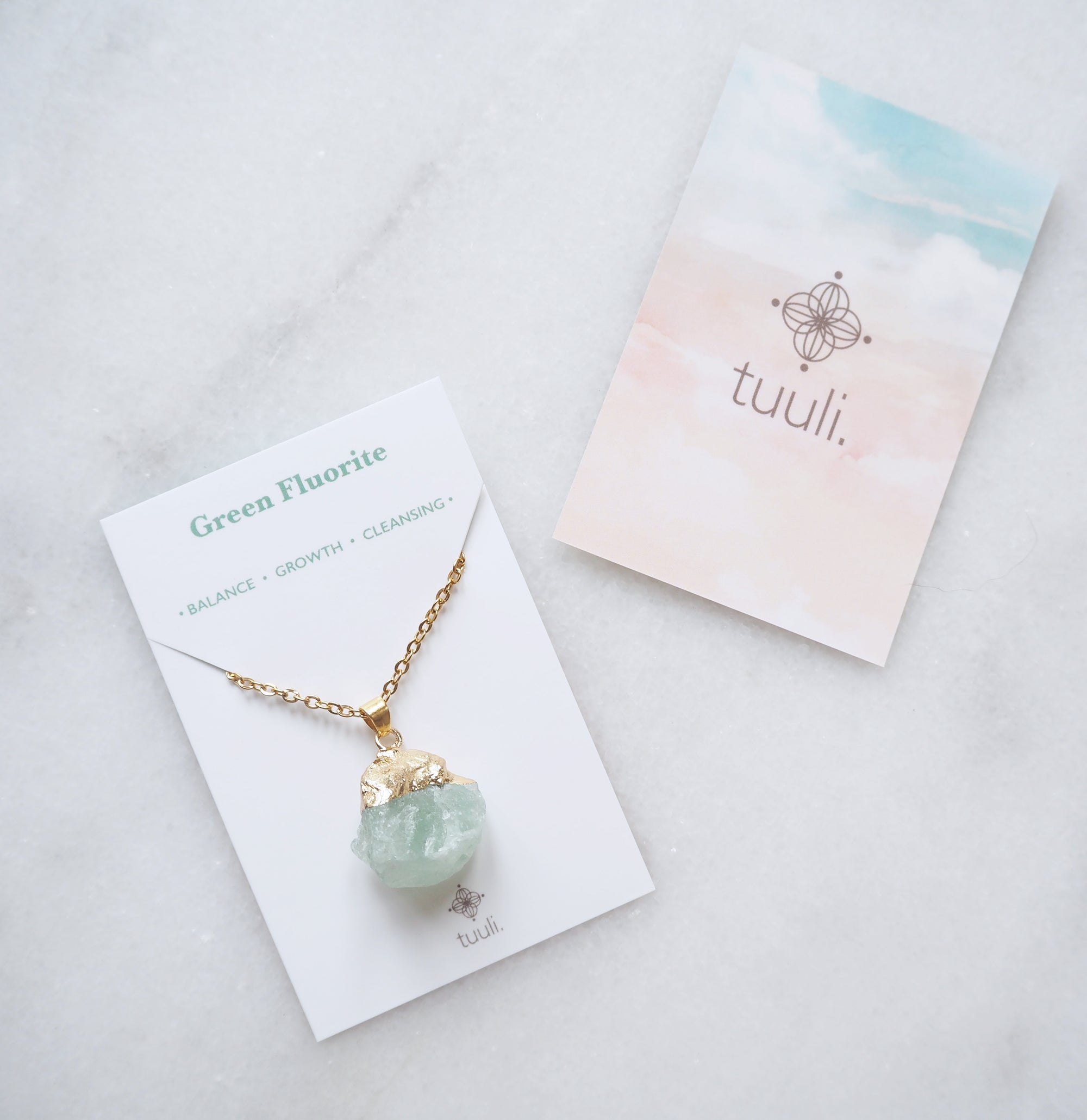 Green Fluorite Necklace for Focus & Growth