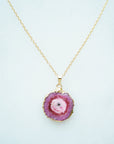 Pink Druzy Agate Necklace for Love & Positivity
