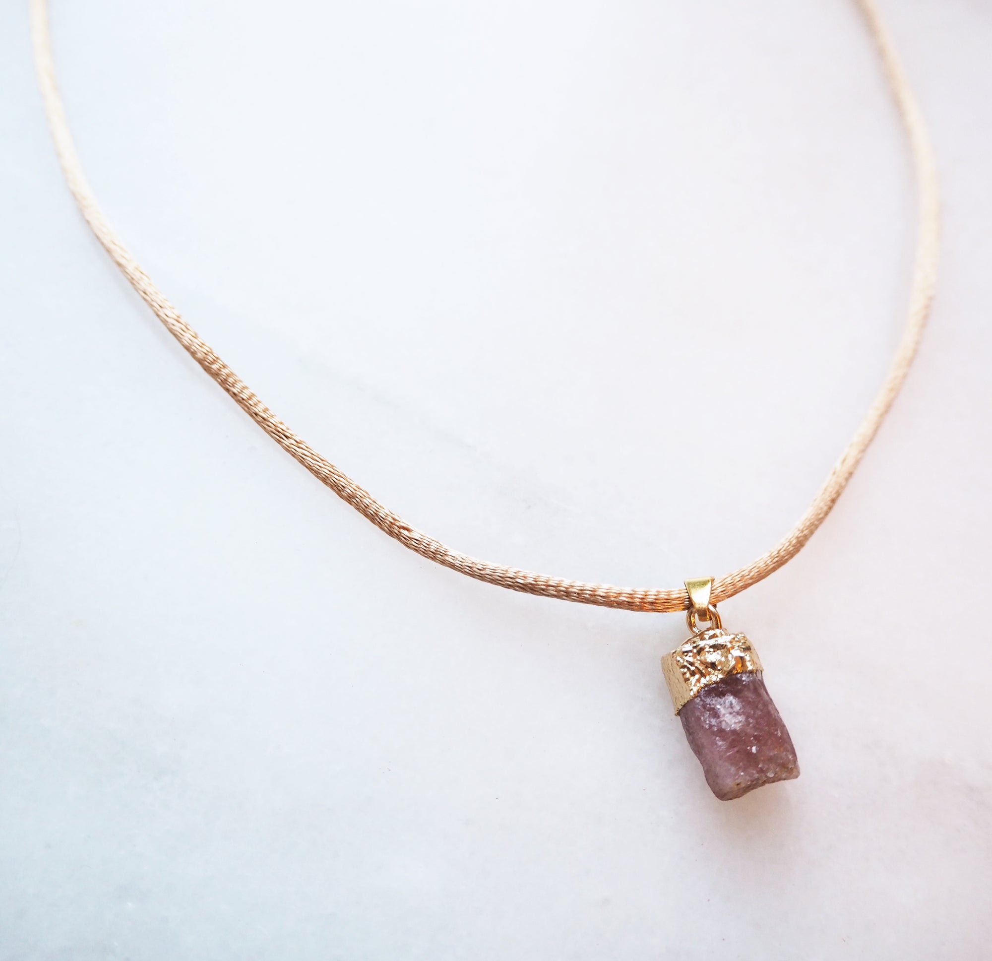 Strawberry Quartz Necklace for Love & Joy