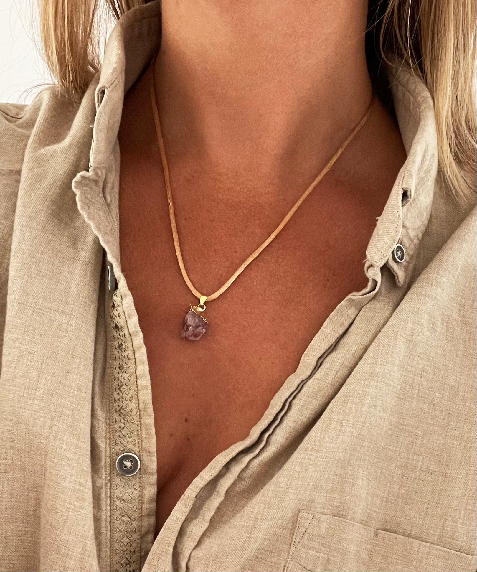 Strawberry Quartz Necklace for Love & Joy