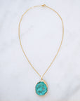 Turquoise Druzy Sprinkle Necklace for Confidence