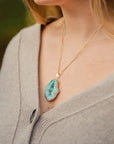 Turquoise Druzy Sprinkle Necklace for Confidence