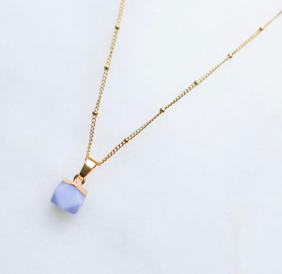 Blue Agate Necklace - XS