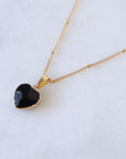 Black Tourmaline Heart Necklace