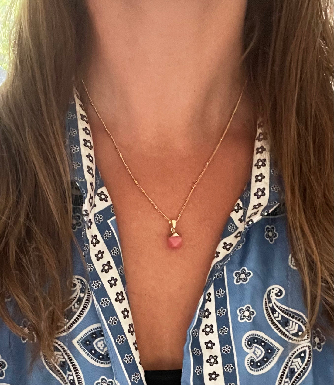 Pink Chalcedony Necklace