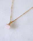 Rose Quartz Necklace - XS