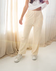 Unisex Meditation Terry Pants Creme