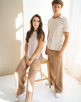 Woman's Cashmere Meditation Pants Camel