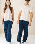 Unisex Meditation Terry Pants Navy