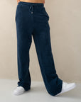 Unisex Meditation Terry Pants Navy