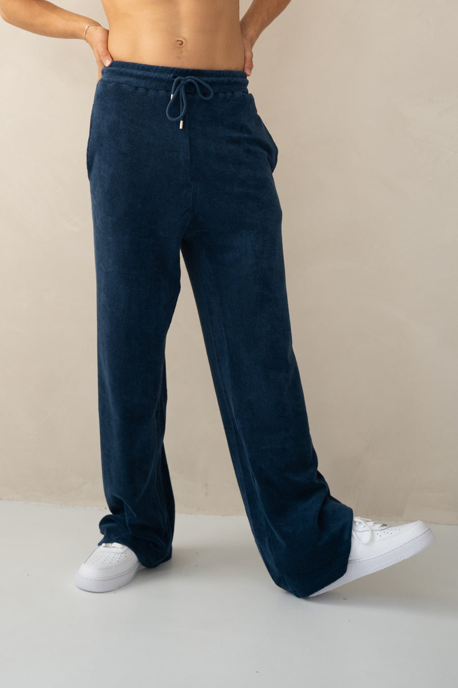 Unisex Meditation Terry Pants Navy