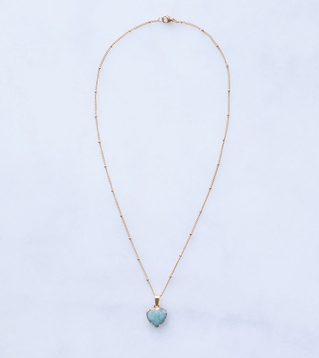 Amazonite Heart Necklace