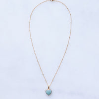 Amazonite Heart Necklace