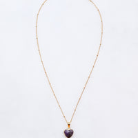 Amethyst Heart Necklace