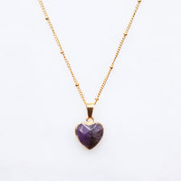 Amethyst Heart Necklace