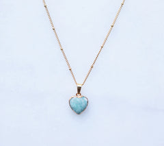 Amazonite Heart Necklace