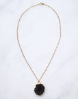 Black Druzy Agate Necklace