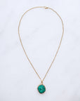 Green Druzy Agate Necklace