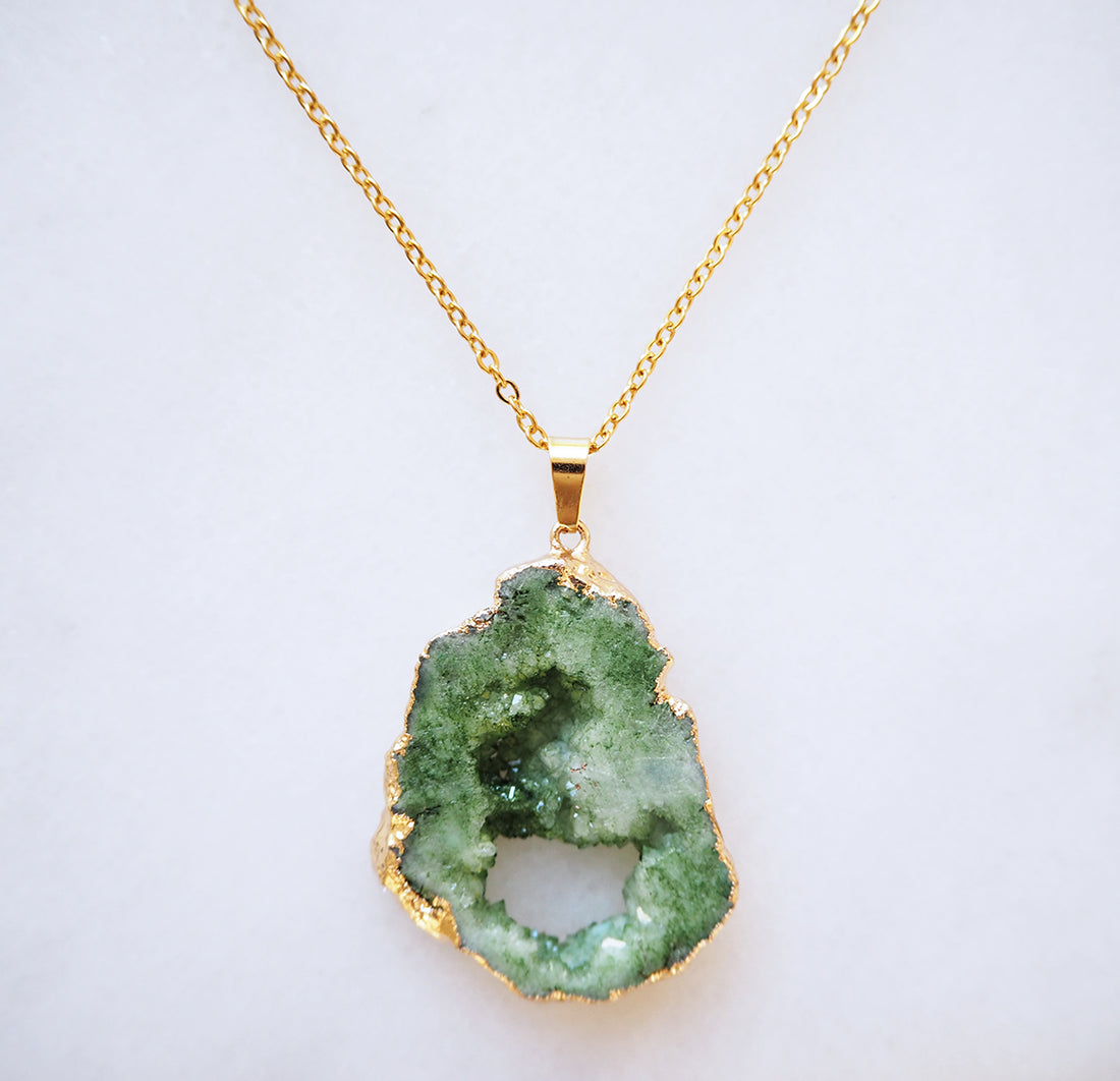 Limited Edition Green Druzy Sprinkle Necklace