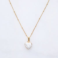 Howlite Heart Necklace