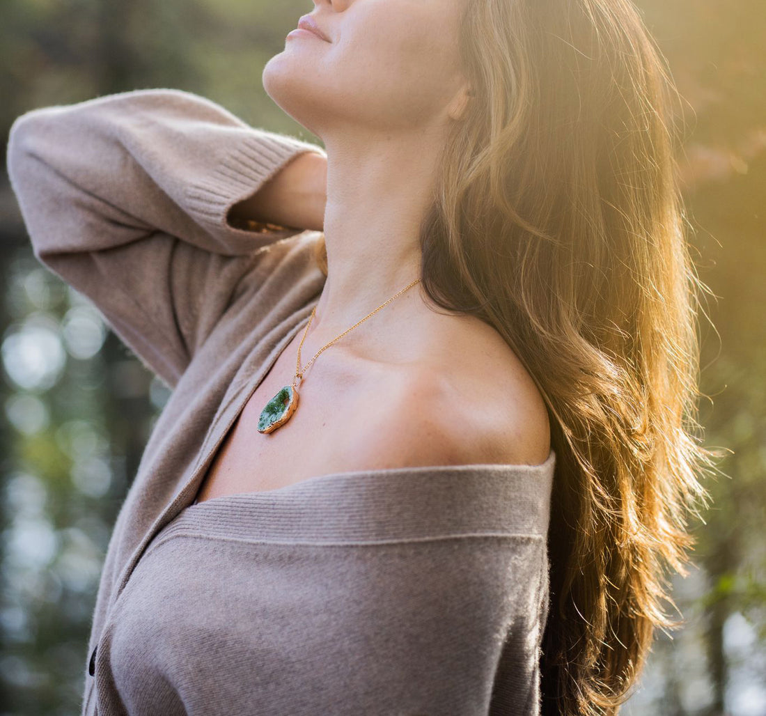 Limited Edition Green Druzy Sprinkle Necklace