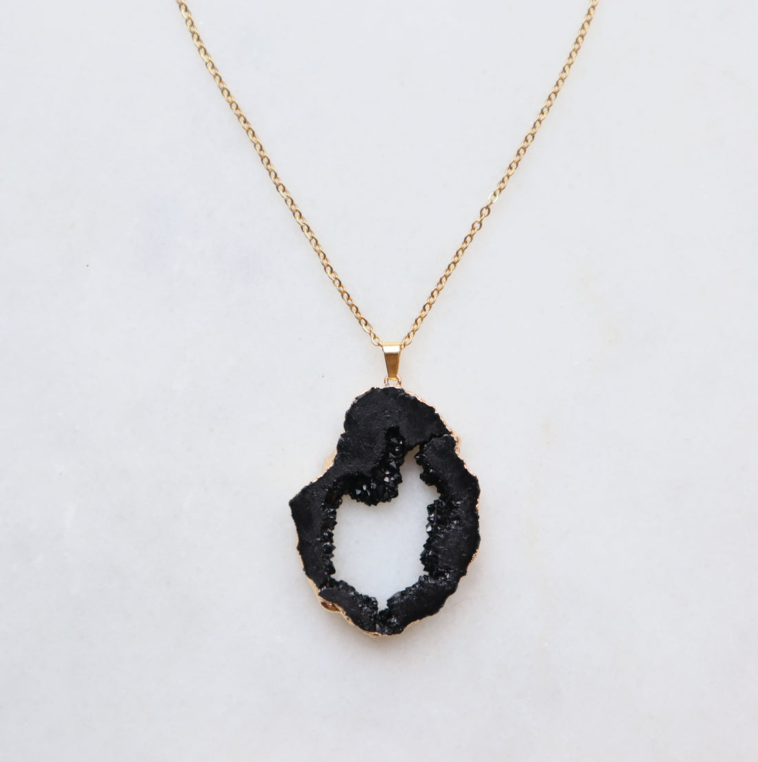 Limited Edition Black Druzy Sprinkle Necklace