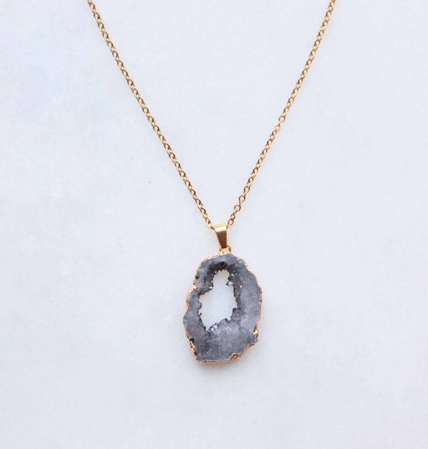 Limited Edition Smokey Druzy Sprinkle Necklace - Small