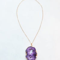 Limited Edition Purple Druzy Sprinkle Necklace