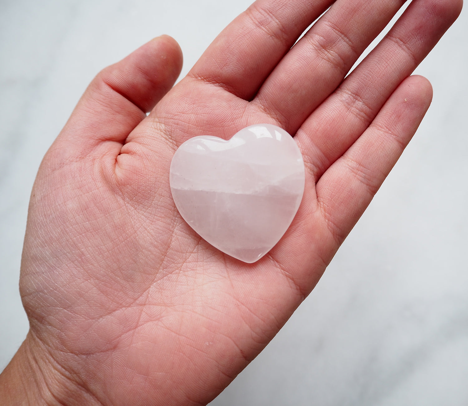 Rose Quartz Heart - M