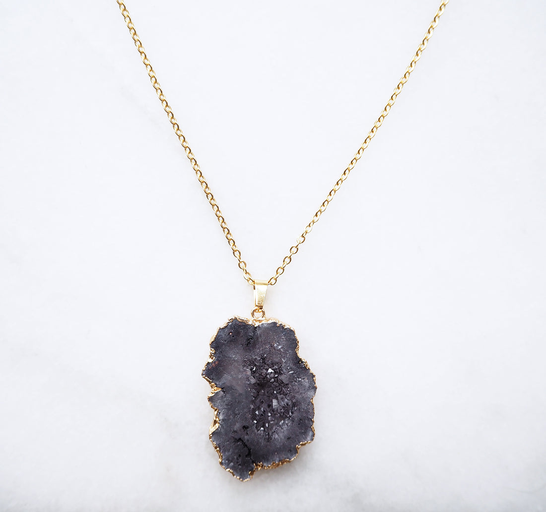 Limited Edition Smokey Druzy Sprinkle Necklace