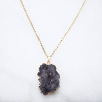 Limited Edition Smokey Druzy Sprinkle Necklace